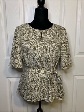 Liz Claiborne Leaf Pattern Blouse